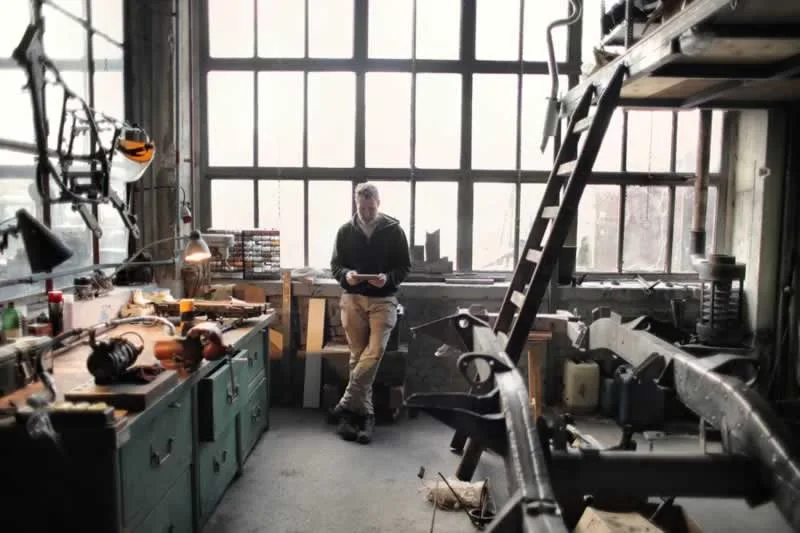 man in the garage