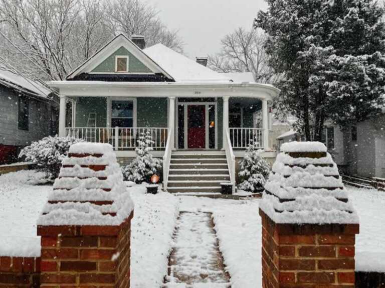 home in winter