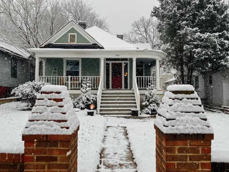 home in winter