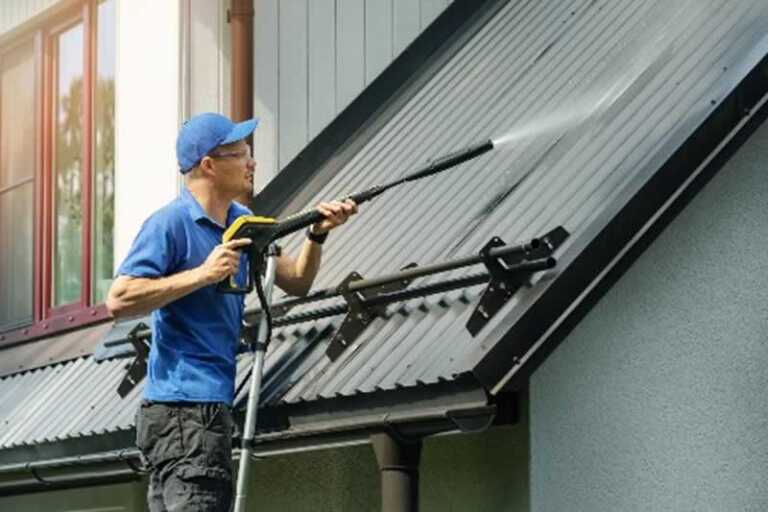 power washing roof