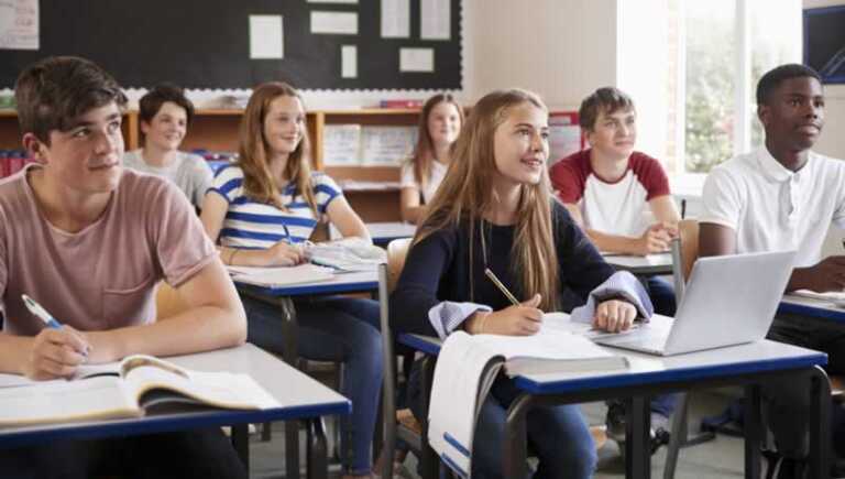 children in classroom