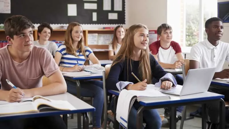 children in classroom
