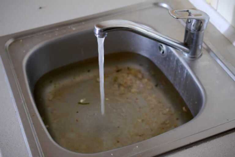 clogged sink