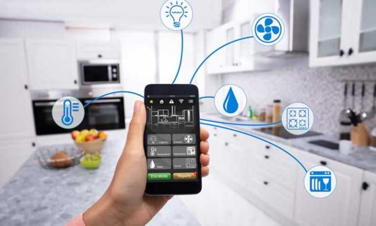 smart home app on smartphone
