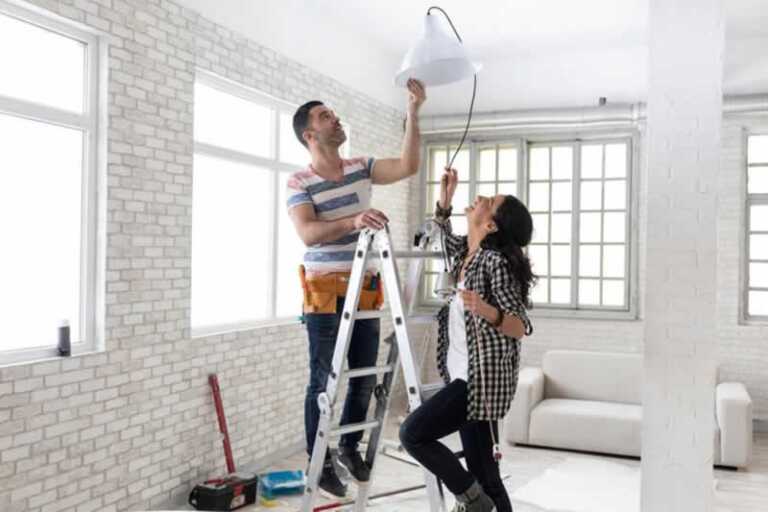couple renovating home