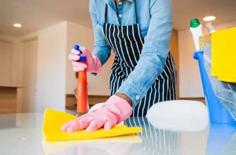 cleaning home