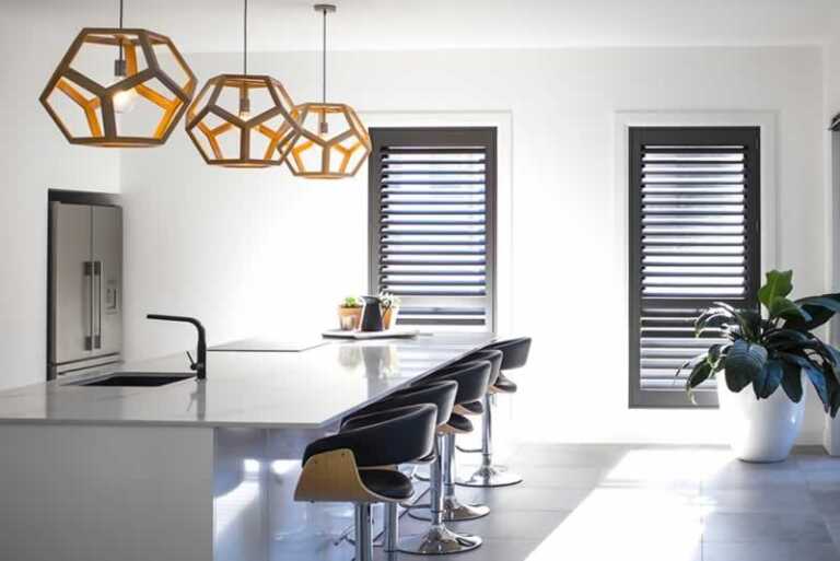 plantation shutters in living room