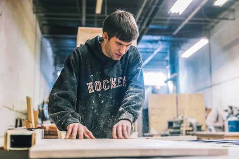 man doing DIY project