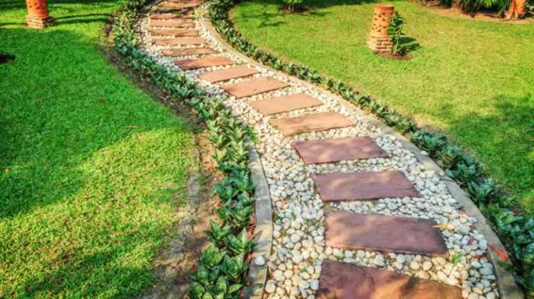 lawn stone walkway