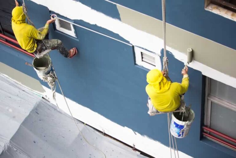 painting exterior wall