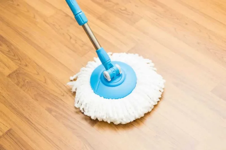 mopping vinyl floor