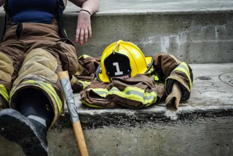 fireman resting