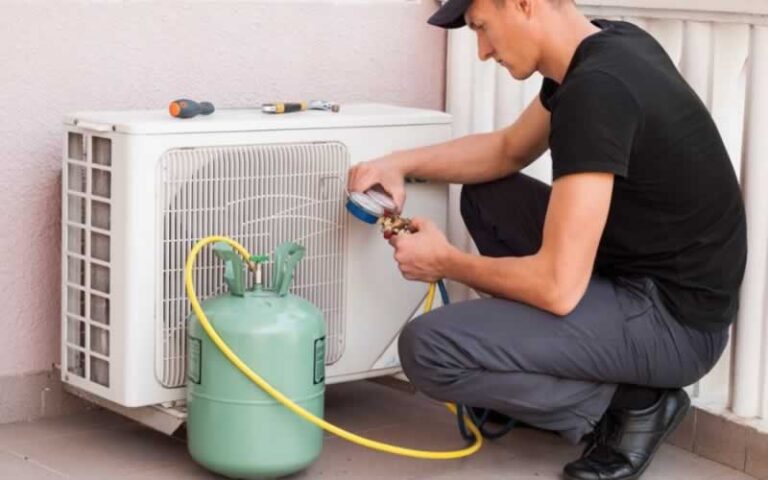 checking coolant in air conditioner