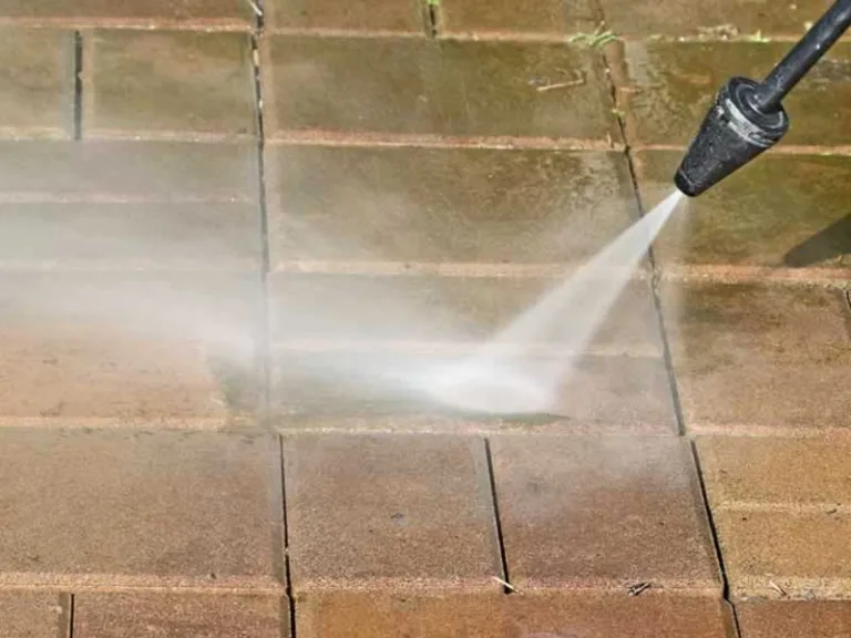 power washing the driveway