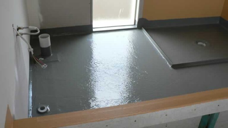 waterproofed bathroom