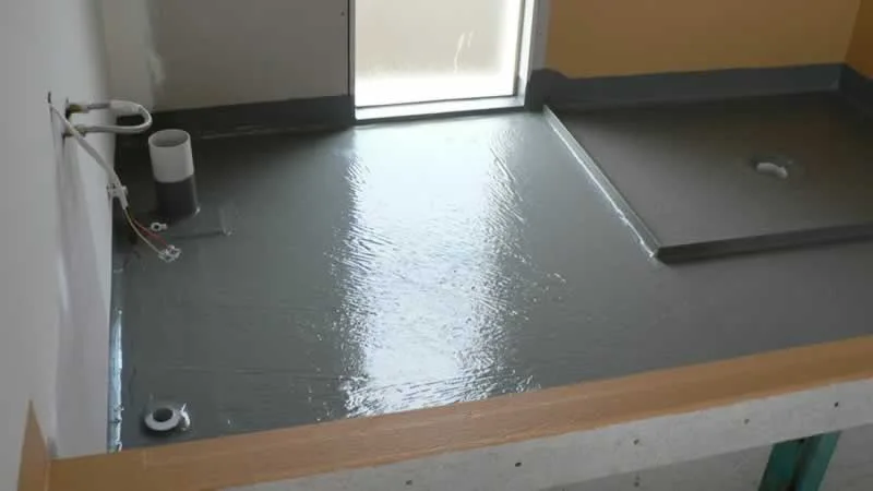 waterproofed bathroom