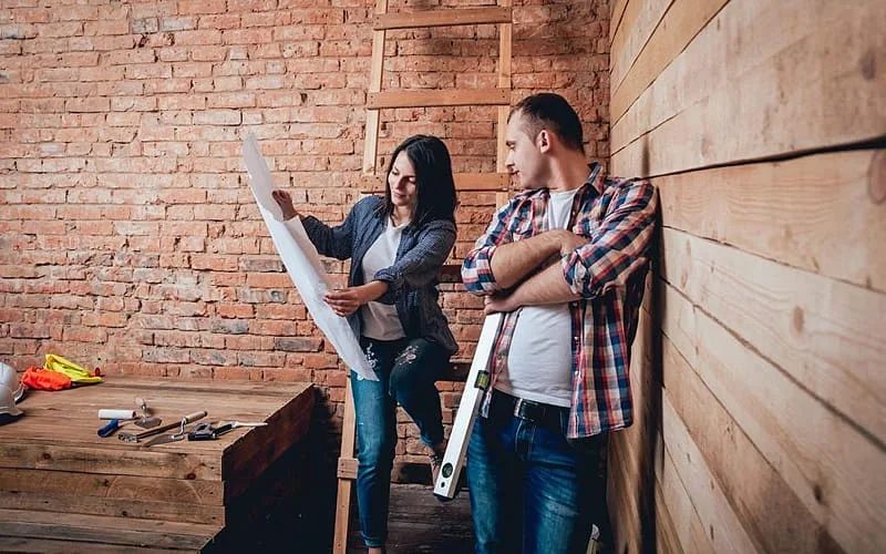 couple renovating