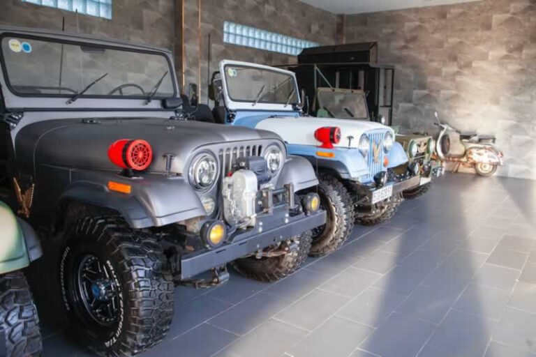 garage with ceramic tile floor