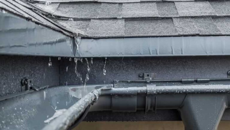 eavestrough on roof