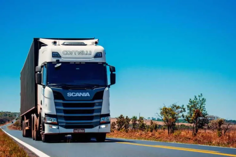 truck on the road