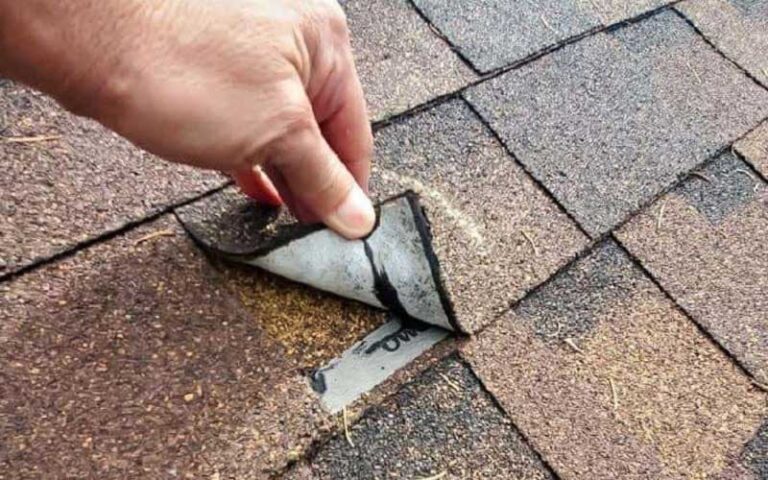 peeling shingles