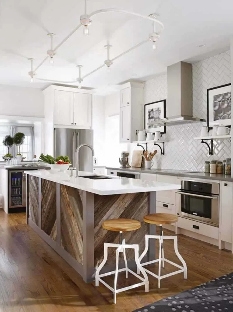 rustic kitchen island