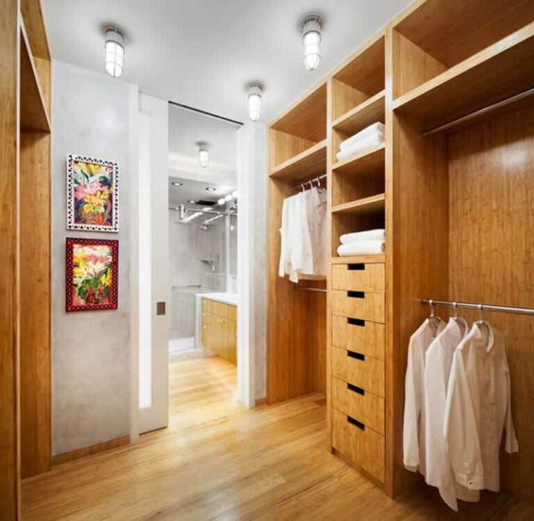bathroom with wardrobe