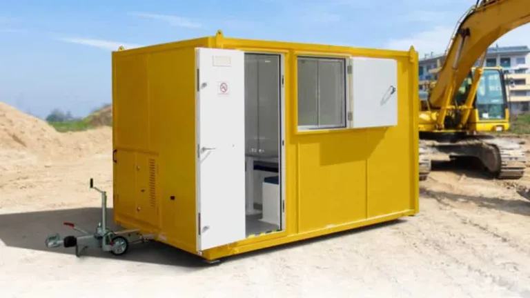 mobile welfare unit on construction site