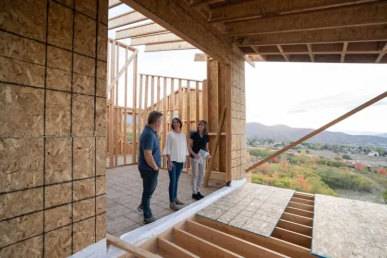 custom home during construction