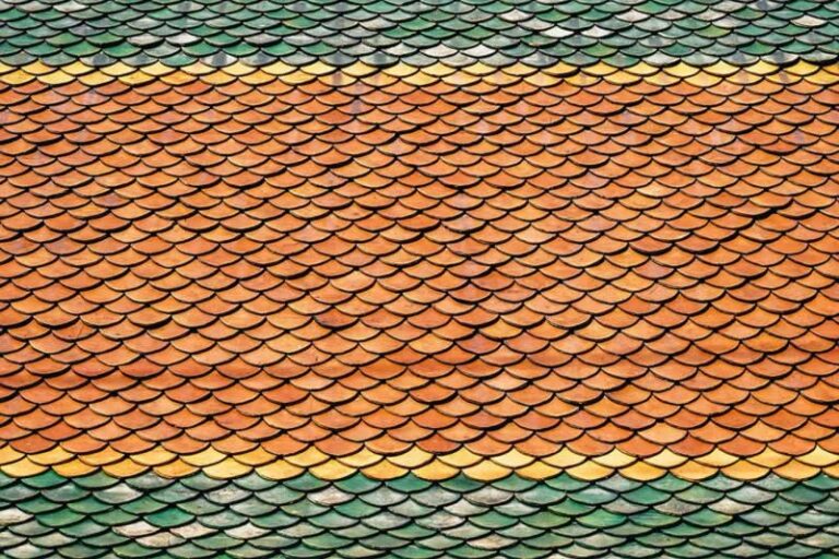 clay roof with pattern