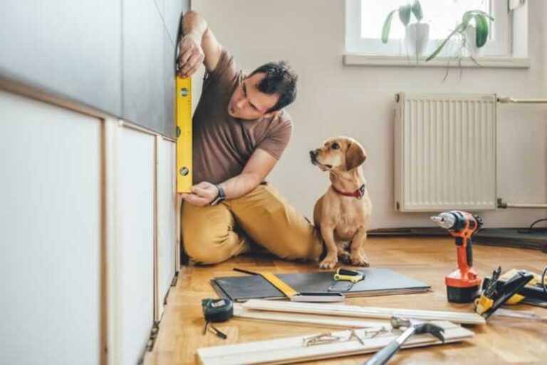 man doing home repair
