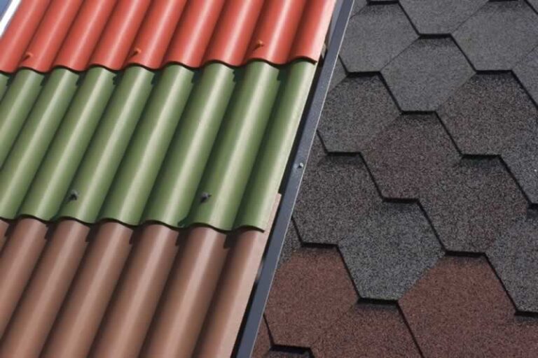 shingle and clay roof
