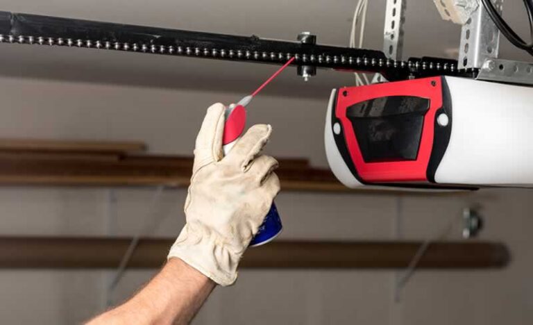 lubricating garage door