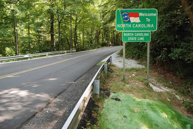 North Carolina road sign