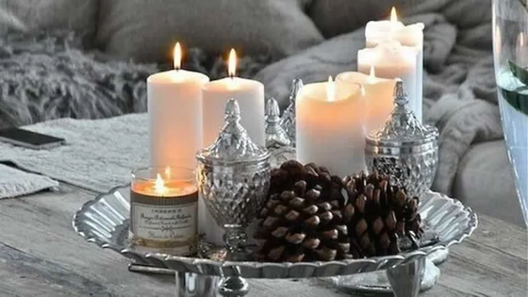 candles on table