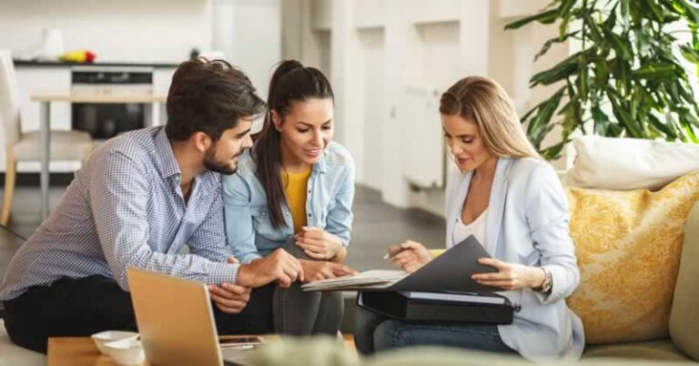 female real estate agent