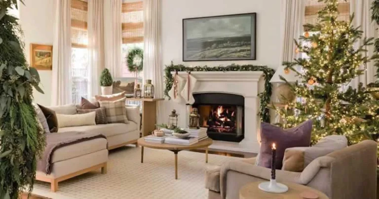 living room holiday decor