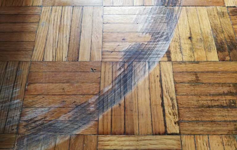 scratch on hardwood floor
