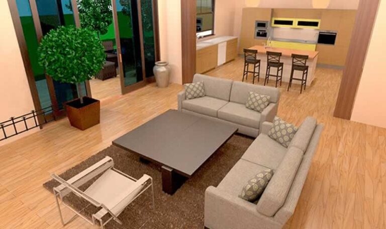 rendered living room