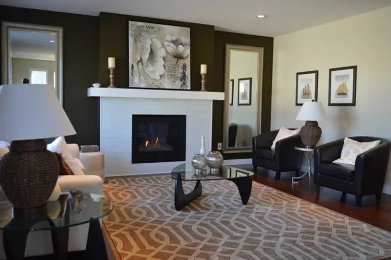 electric fireplace in the living room