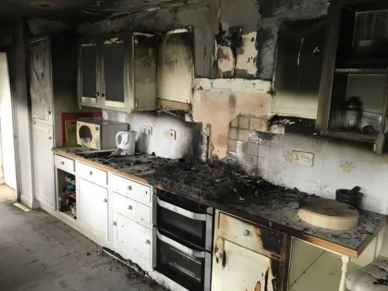 kitchen after fire
