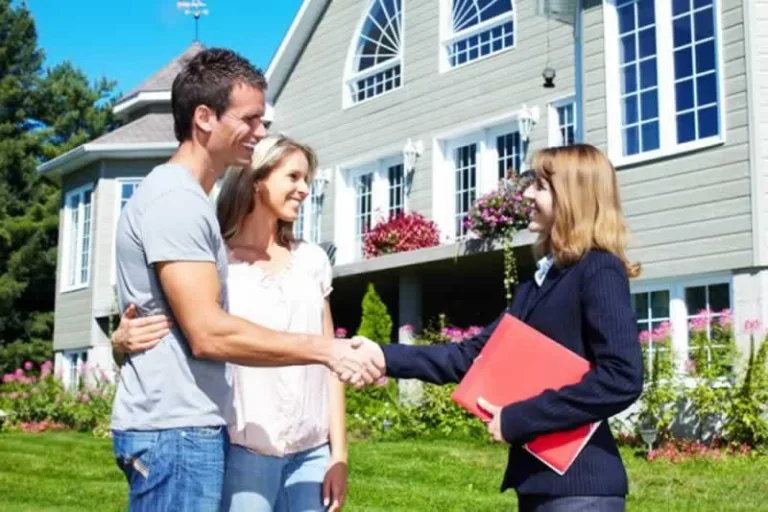 couple buying a house