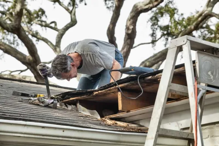 checking roof for damage