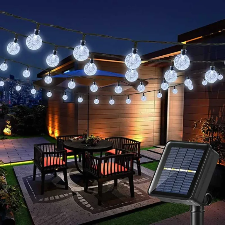streamer lights over patio