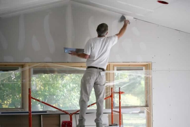 contractor patching walls