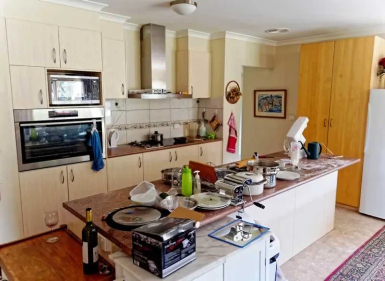 messy kitchen