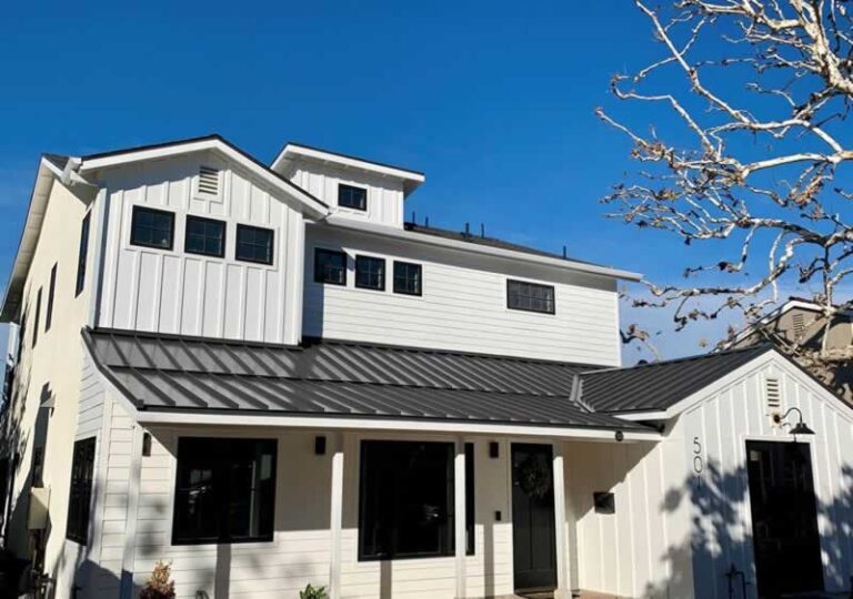 house with metal roof