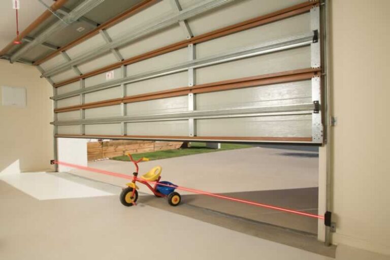 kid bike under garage door