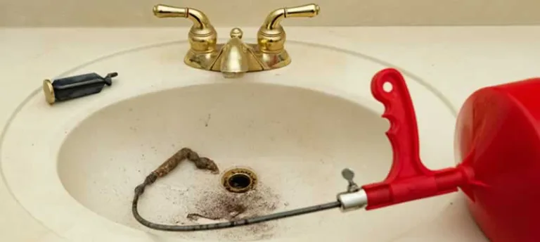 unclogging the sink