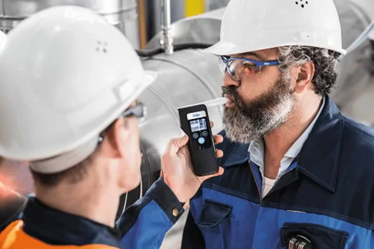 construction worker doing drug testing